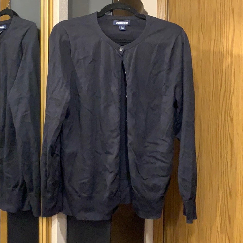 Lands’ End NWOT Black Cardigan